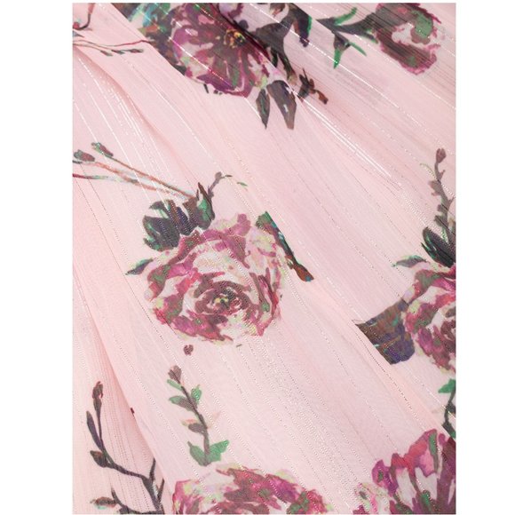 Marchesa Notte Bridesmaids Blush Floral Halter Gown - Picture 6 of 15